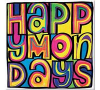Happy Mondays Fridge Magnet Dayglo band Logo Official 76mm x 76mm One Size