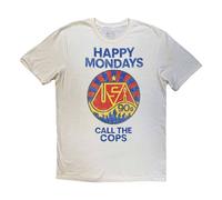 Happy Mondays Men's Call The Cops T-Shirt in Natural | Size: Small Happy Mondays Natural S