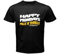Happy Mondays Pills N Thrills Rock Band Men's Black T-Shirt Size (3X-Large)