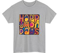 Happy Mondays T-Shirt, Indie Dance TV Show Tshirt, Madchester 90s bez Ryder Happy Mondays Movie Gift Music Meme Unisex tee top Heather Grey