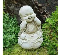 Happy Monk Stone Statue | Buddha Oriental Garden Outdoor Decoration Ornament
