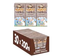 Happy Monkey Milkshakes (Chocolate 30 x 200ml), All the Goodness of Milk, No Artificial Colours or Flavours, School Approved, Naturally Rich in Calcium, Ready to Drink.