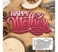 Happy Mothday Day Words Greeting Card Metal Die Cuts,Sunflower Flower Leaf Cutting Dies Cut Stencils DIY Scrapbooking Decorative Embossing Paper Scrapbooking Card Making