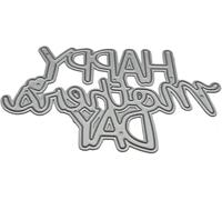 Happy Mother Day Die Cuts Stencil, Metal Template Moulds Cutting Dies Cut Stencils for DIY Scrapbooking Photo Album Decorative Embossing Paper Dies for Card Making Templated Art Die-Cutting