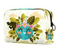 Happy Mother Earth Day with Cute Planet Cosmetic Bag for Women, Travel Toiletries Bags Large Makeup Handy Pouch Organiser Bag with Zipper