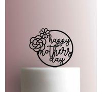 Happy Mothers Day Acrylic Cake Topper 3mm Thick Premium Laser Cut Cake Decoration for Birthday, Wedding, Baby Shower & Party Cakes Durable Reusable