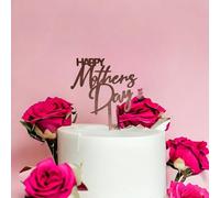 Happy Mother's Day Acrylic Cake Topper Party Decoration Cake Toppers 6"x4" ROSE GOLD