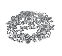 Happy Mothers Day and Flower Wreath Metal Cutting Dies Stencil Scrapbooking Embossing Tool Paper Card Album Template Mold Decoration Craft Scrapbooking Die Cuts Vintage