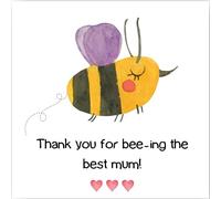 Happy Mothers Day Birthday Card to Beein The Best Mother Mum Mam Mom Mummy Lovely Words Cute Thankful Sentimental from Daughter Son in law First Time Gift 14x14cm