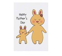 'Happy Mother's Day Bunnies' Temporary Tattoo - Water Resistant, Skin-Safe, Non-Toxic Transfer (TO00083521)