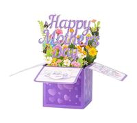 Happy Mother's Day Card Pop-Up Greeting Card Envelope Included | Show Your Love Expres Gratitude Souvenir Seasonal Decor | 3D Flower Greeting Card For Mother For Grandmother, Stepmother