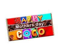 Happy mothers day Coco Chocolate Bar Gift Wrapper Gift Present For mother mummy mum mama (#1813) (with chocolate bar)