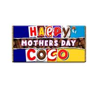 Happy Mother's Day Coco Mother Chocolate Bar Gift Wrapper Label Gift Present For Mummy, Granny, Grandma (#813) (without chocolate bar)