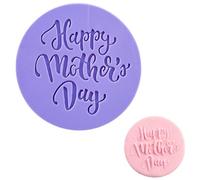 Happy Mother's Day Cookie Stamp Fondant Embosser 3D Raised Design Cookie Stamps for Baking Cookies,Decorating Cake/Sugar Paste/Cupcake