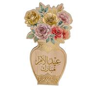 Happy Mother's Day Decoration - Holiday Decorative Banner | Centerpiece with Vase for the Table - for Mother, Grandma, Women, Sister, Daughter, Wife or Birthday