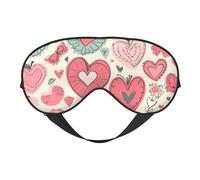 Happy Mother's Day Double-Sided Silk Sleep Mask, Adjustable Light Blocking Eye Mask for Travel, Men & Women, Soft Comfortable Blindfold 20x10cm