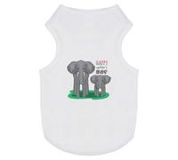 'Happy Mother's Day Elephants' Pet Dog/Cat T-Shirt (PT00124834)