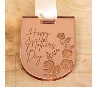 Happy Mother's Day Floral Rose Gold Acrylic Gift Tag