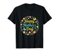 Happy Mother's Day - Flowers Butterflies Spring T-Shirt