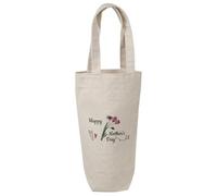 'Happy Mother's Day Flowers' Cotton Wine Bottle Gift/Travel Bag (BL00040544)