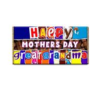 Happy Mother's Day Great Grand Ma Chocolate Bar Gift Wrapper Label Gift Present For Mom Mummy Grandma (#832) (without chocolate bar)