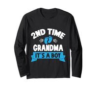 Happy Mothers Day Me 2nd Time Grandma It's A Boy Grandson Long Sleeve T-Shirt