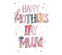Happy Mother's Day Mum Foiled & Embellished Mother's Day Card Talking Pictures MWMG0040/C
