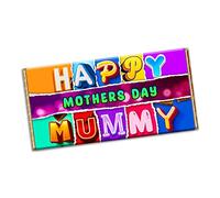 Happy Mothers day Mummy Novelty Chocolate Bar Wrapper Lovely Gift Present For mother grandmother grandma mama mom (#1221) (with chocolate bar)