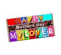 Happy mothers day my lover Chocolate Bar Gift Wrapper Gift Present For mother mummy mum mama (#1828) (with chocolate bar)