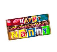 Happy Mothers Day Nanny Chocolate Bar Wrapper Novelty Gift Present For Mom Nanna CH-9818 (without chocolate bar (wrapper only))