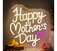 Happy Mother's Day Neon Sign Dimmable Led Best Mom Neon Light USB Powered for Wall Decor Party Birthday Home Mothers Day Decoration Gifts