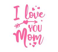 Happy Mothers Day Quotes Typography Wall Decals Paster Paper 36x49cm Do not Damage The Wall Surface Pink