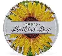 Happy Mother's Day Retro Decoration Round Metal Sign Very Suitable for Indoor Outdoor Garden Restaurant Bedroom Bathroom Cafe Office Nostalgic Decoration Gift Circle Sign 30cmx30cm