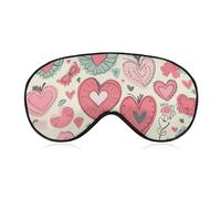 Happy Mother's Day Sleep Mask Light Blocking Eye Cover Polyester Eye Mask with Elastic Strap Blindfold for Side Sleeper Sleeping Masks Face Hugging for Women Men Travel