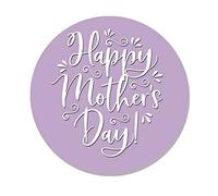 Happy Mother's Day Stickers - Wax Melts, Business Red, White Sticker Sweet Sweet Cone Bags Sizes - 35 Pink (37mm)