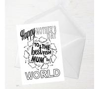 Happy Mother's Day To The Best Fish Mum In The World Greetings Card - Large Card