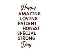 Happy Mothers Day Wall Decals Paster Paper 34x64.6cm Do not Damage The Wall Surface Coffee