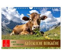 Happy mountain cows - life on the mountain pasture UK-Version (Wall Calendar 2026 DIN A4 Landscape), CALVENDO 12 Month Wall Calendar
