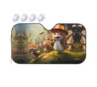 Happy Mouse Paradise Medium Car Windshield Sunshade - Quick Cooling in The car in Summer, Portable Storage Sunshade