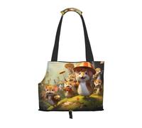 Happy Mouse Paradise Printed pet Shoulder Bag, Suitable for Small Dogs and Cats, Shopping and Travel Dual-Purpose Bag