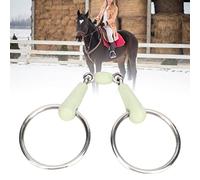 Happy Mouth Bits For Horses, Rubber Snaffle Bit Loose Horse Mouth Bit Ring Snaffle Bit Horse Chew Loose Ring Snaffle For Horse Mouth Articulation with Connection Ring