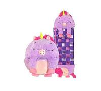 Happy Nappers Kids Sleeping Bag - Purple Unicorn Medium Size - Suitable for Children Aged 3 to 6 Years - Plush Toy, Comfy Sleeping Bag & Fluffy Pillow All in One