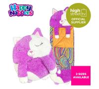Happy Nappers Kids Sleeping Bag - White Cat Medium Size - Suitable for Children Aged 3 to 6 Years - Plush Toy, Comfy Sleeping Bag & Fluffy Pillow All in One