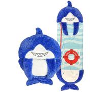 HAPPY NAPPERS Shark 2-in-1 Plush Toy & Sleeping Bag Medium