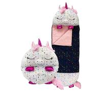 Happy Nappers Kids Sleeping Bag - Shimmer Unicorn - Plush Toy, Comfy Sleeping Bag & Fluffy Pillow All in One - Lovely Birthday Gift - Great for Playtime, Naptime, Sleepovers & Travelling - Ages 7+