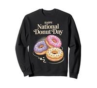 Happy National Donut Day | Classic Sweet Trio Donut Sweatshirt