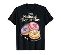 Happy National Donut Day | Classic Sweet Trio Donut T-Shirt