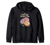 Happy National Donut Day | Classic Sweet Trio Donut Zip Hoodie