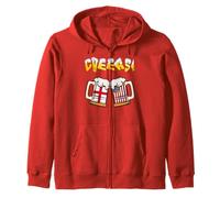 Happy Nat'l Beer Day English American Papa Mama Needs A Beer Zip Hoodie