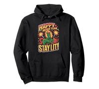 Happy Neigh Year Horse Fireworks Year of the Horse 2026 Pullover Hoodie